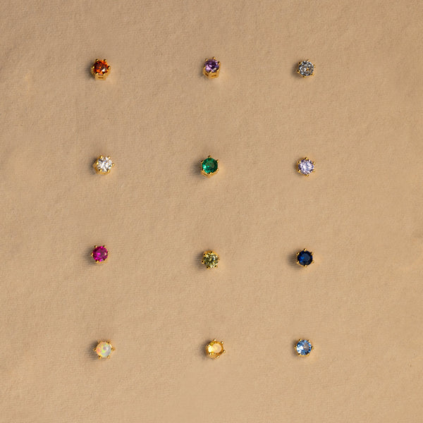 Birthstone Flatback Studs