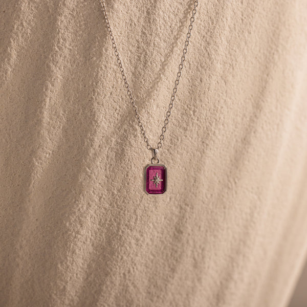 North Star Birthstone Necklace