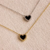 Pave Onyx Heart Necklace