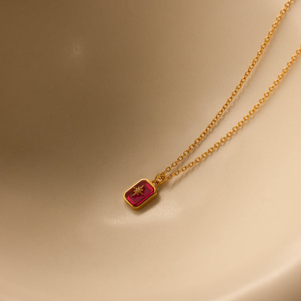 North Star Birthstone Necklace