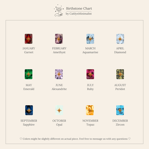 North Star Birthstone Necklace